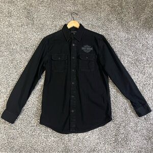 Harley-Davidson Black Button-Up Shirt